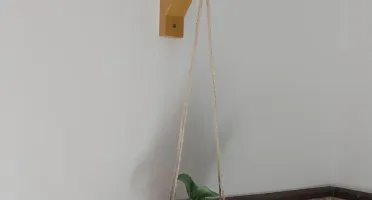 Cachepot regador terracota com suporte de parede