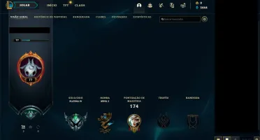 Conta LOL plat com mmr bom, com 52 champs e 16 skins BARATO