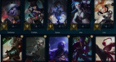 Conta LOL plat com mmr bom, com 52 champs e 16 skins BARATO