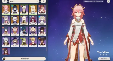 Genshin Impact AR45 - Yae miko + Prova de Kagura + Yelan ETC