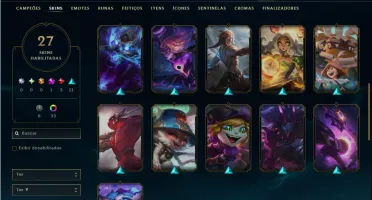 Diamante 3 com 100 Champs e 27 Skins