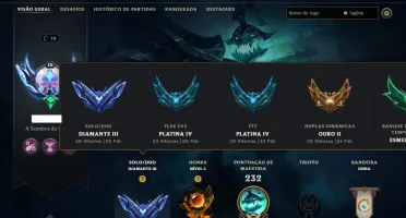 Diamante 3 com 100 Champs e 27 Skins