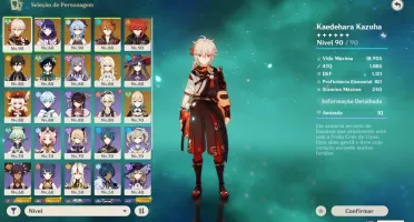 CONTA GENSHIN IMPACT ENDGAME AR56 12 PERSONAGENS 5*