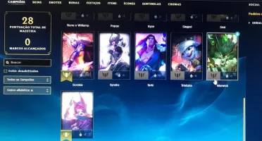 Conta Unranked lvl 50