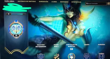Conta Unranked lvl 50