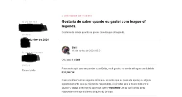 Conta de LoL