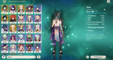 Conta AR 44, 6 Personagens 5* (Venti, Shogun Raiden!!)