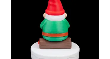 Gnomo de Natal Tricotando
