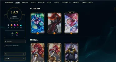 Ferro 3 com TODOS os champs e 157 Skins + 3 Prestigios