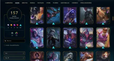 Ferro 3 com TODOS os champs e 157 Skins + 3 Prestigios