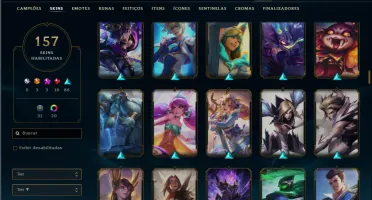 Ferro 3 com TODOS os champs e 157 Skins + 3 Prestigios