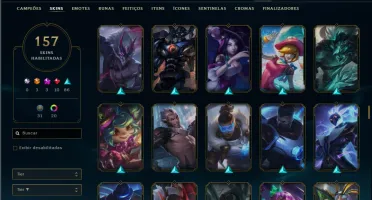 Ferro 3 com TODOS os champs e 157 Skins + 3 Prestigios