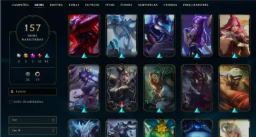 Ferro 3 com TODOS os champs e 157 Skins + 3 Prestigios