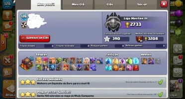 Conta Clash of Clans Cv 10 quase full Tem como Mudar o nome