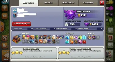 Conta Clash of Clans Cv 10 quase full Tem como Mudar o nome