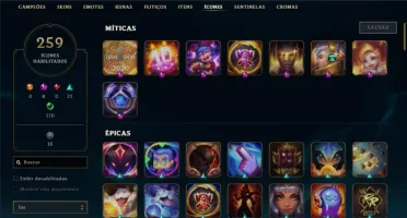 Conta Lol D1, skins prestígios, 139 champs