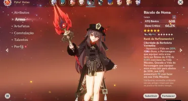 AR 55 Hutao C1 + Báculo de Homa, Ayaka, Venti, Kazuha