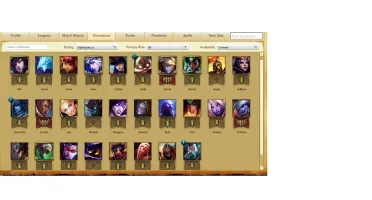 Conta Diamante 5 28 campeões (maioria mid/adc)