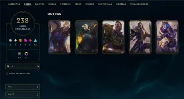 Unranked com TODOS os Champs e 238 Skins ( ADC / SUP )