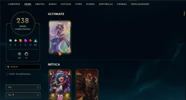 Unranked com TODOS os Champs e 238 Skins ( ADC / SUP )