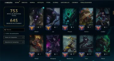 Unranked com TODOS os Champs e 238 Skins ( ADC / SUP )