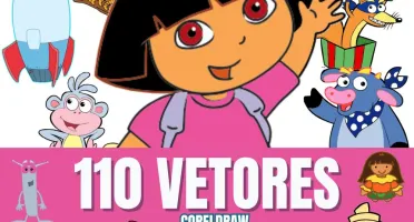 Pack 110 Vetores Dora Aventureira Cartoon Coreldraw Download