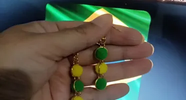 Brincos Artesanais nas Cores do Brasil