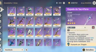 AR56|QUASE TODOS OS 5* TODOS OS 4* +3 ARMAS 5*+30 DIAS BLESS