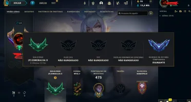50% DESCONTO Conta LOL: 202 skins, all champs, Esmeralda 2