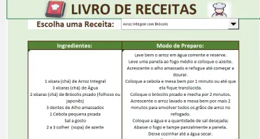 Planilha Livro De Receitas 2024