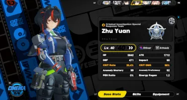 Conta ZZZ Zhu Yuan + 12 personagens + 3 Bangboo e+