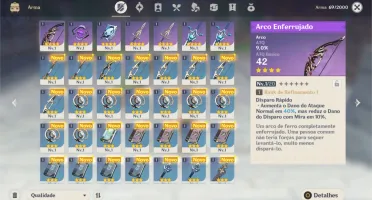 Conta com Venti +7 armas 4*