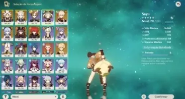 conta Genshin impact- vários 5⭐
