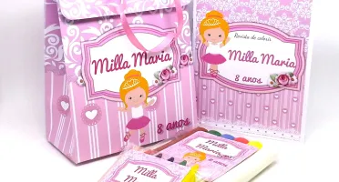 Kit Colorir e Modelar Bailarina com Sacolinha