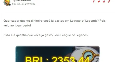 CONTA DE LOL PERFEITA PARA MAIN ADC, M7 E SKIN COM QUASE TDS