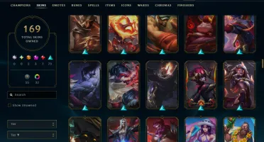 Conta Lol 169 Skins|464 Rp|Todos Os Bonecos|Unranked