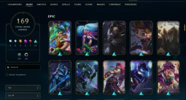 Conta Lol 169 Skins|464 Rp|Todos Os Bonecos|Unranked