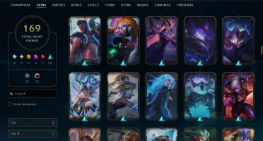 Conta Lol 169 Skins|464 Rp|Todos Os Bonecos|Unranked