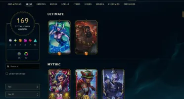 Conta Lol 169 Skins|464 Rp|Todos Os Bonecos|Unranked