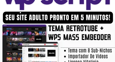 Tema Adulto + Plugin Importador De Videos Em Massa Original