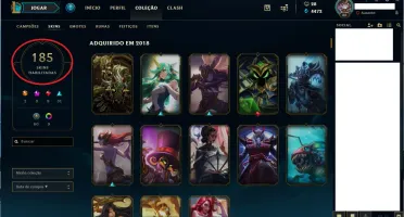 Conta League of Legends com 185 Skins