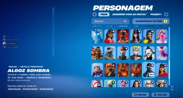 Conta Fortnite Rara Star Wars, Naruto, FNCS Axe Aceito Propo