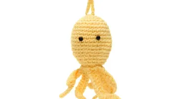 Chaveiro Polvo Amarelo em Amigurumi