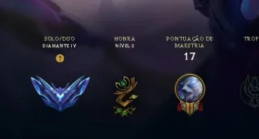 Conta LoL Diamante 4 smurf com 71% de win rate
