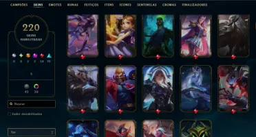 Conta LOL nível 370 - 220 skins - 2 ultimates (MF/Sona)
