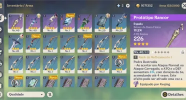 Conta genshin impact Hutao + Keqing Ar 25