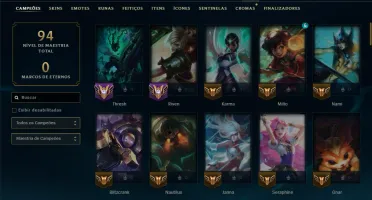 Esmeralda 1 com 95 Champs e 15 Skins