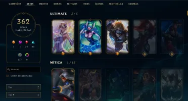 Conta LOL Gold IV FULL CHAMP 362 Skins