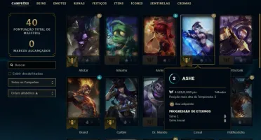 Conta de lol mestre com 17K EA