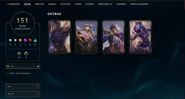 Prata 2 com TODOS os Champs e 151 Skins ( SUP / ADC )